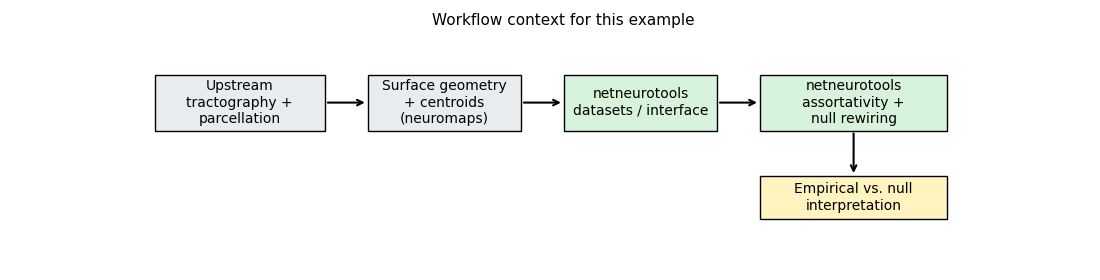 Workflow context for this example