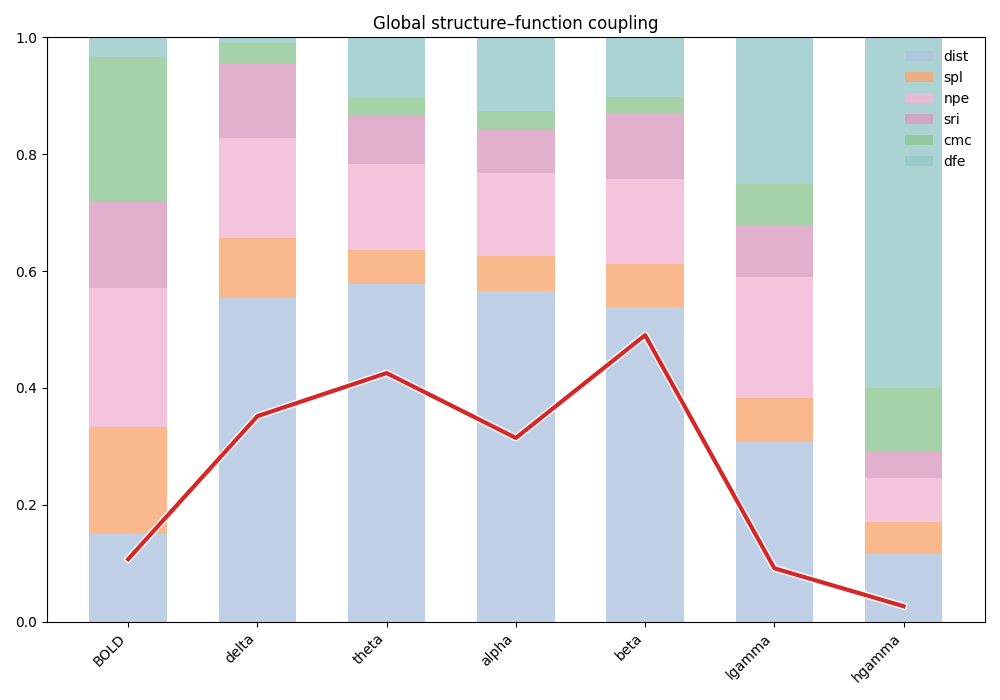 Global structure–function coupling